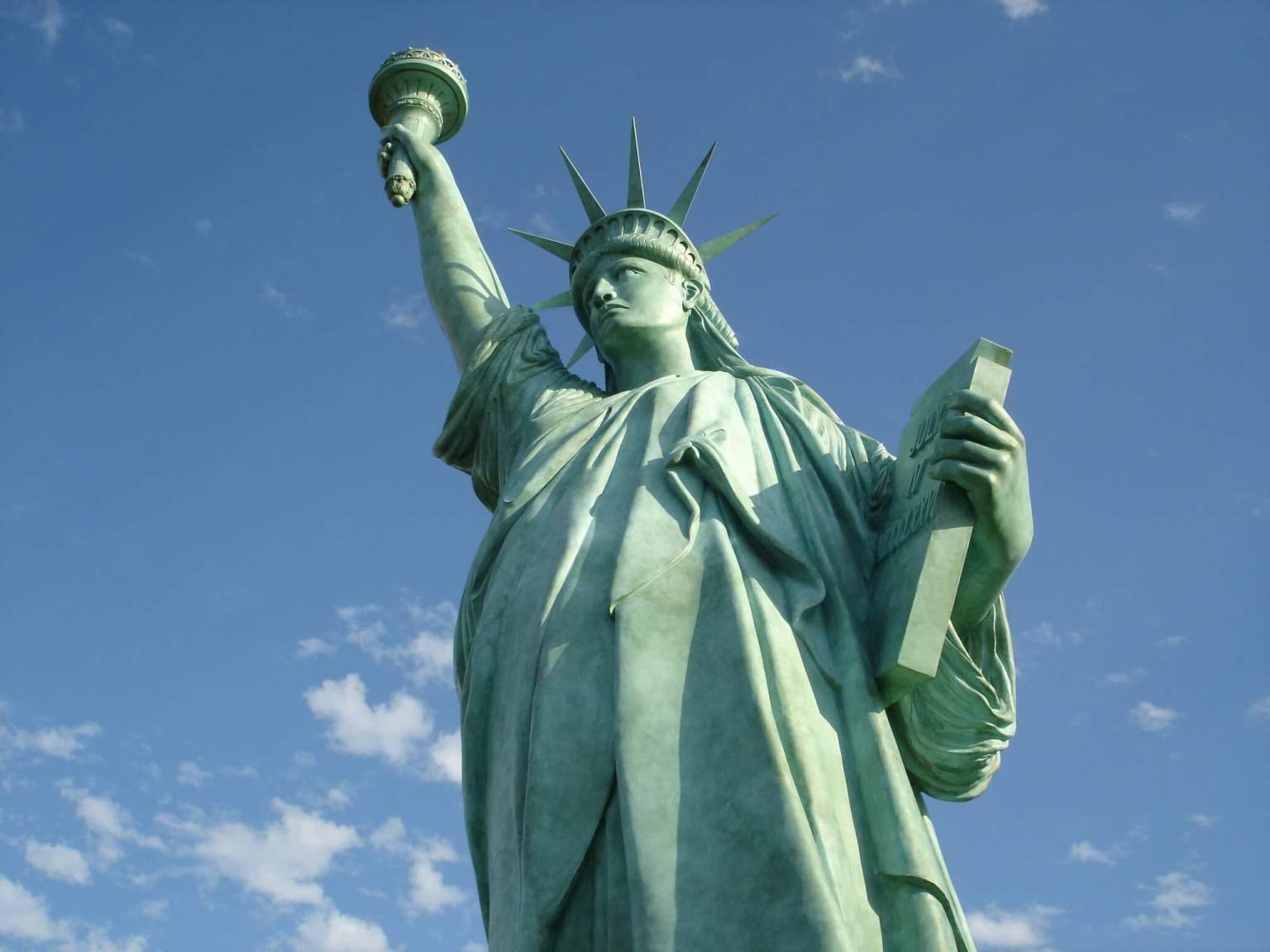 Het Vrijheidsbeeld in de versie van Colmar, gerealiseerd door Bartholdi